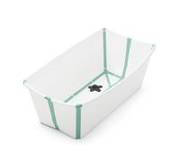 Stokke Flexi Bath, Blanco Agua - 64 x 24 x 34 cm - Bañera plegable para recién nacidos y bebés, liviana, resistente y fácil de guardar - Ideal para casa o viajes