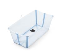 Stokke Flexi Bath, Ocean Blue - Bañera plegable para bebé - Ligera, duradera y fácil de guardar - Práctica para usar en casa o de viaje - Para recién nacidos y bebés