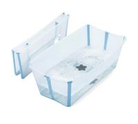Stokke Flexi Bath, Ocean Blue - Bañera plegable para bebés ligera, duradera y fácil de almacenar, práctica de usar en casa o de viaje, ideal para recién nacidos y bebés