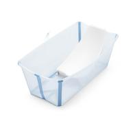 Stokke Flexi Bath (Ocean Blue) con Soporte para recién nacido - Duradera y fácil de guardar - Práctica para usar en casa o de viaje - Para bebés 0 a 48 meses