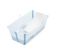Stokke Flexi Bath (Ocean Blue) con soporte para recién nacidos, cómodo de usar en casa o de viaje, ideal para niños de hasta 48 meses