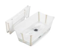 Stokke Flexi Bath® XL Bañera Plegable Bebé 80×24×40cm, Beige Arena | Bañera de bebé XL, un 25% más espaciosa, ideal para 2 niños. Ligera, resistente y fácil de guardar. De 0 a 6 años.