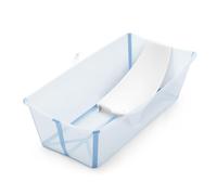 Stokke Flexi Bath XL (Ocean Blue) con Soporte para recién nacido - Ideal para edades 0-6 - Duradera y fácil de guardar