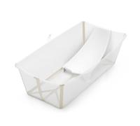 Stokke Flexi Bath XL (Sandy Beige) con Soporte para recién nacido - Ideal para edades 0-6 - Duradera y fácil de guardar