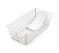 Stokke Flexi Bath XL (Sandy Beige) con Soporte para recién nacido - Ideal para edades 0-6 - Duradera y fácil de guardar