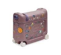 Stokke JetKids BedBox, Hazy Lilac - Maleta para niños de 2 a 7 Años (hasta 35 kg) - Se Transforma en Cama - Incluye Colchón, Pegatinas Decorativas y Correa de Transporte Ajustable