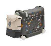 Stokke JetKids Pack de Viaje, Midnight Grey - Incluye Maleta Montable BedBox y Mochila - Ideal para Niños de 2 a 7 Años (Hasta 35 kg)