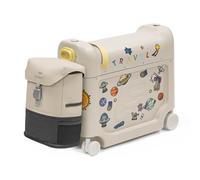 Stokke JetKids Pack de Viaje, Moonglow White - Incluye Maleta Montable BedBox y Mochila - Ideal para Niños de 2 a 7 Años (hasta 35 kg)