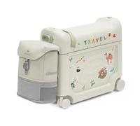 Stokke JetKids Pack de Viaje, Sea Green - Incluye Maleta Montable BedBox y Mochila - Ideal para Niños de 2 a 7 Años (Hasta 35 kg)