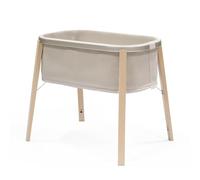 Stokke Minicuna Snoozi, Sandy Beige - Crece con los bebés Desde el Nacimiento hasta los 9 Meses - Diseño portátil y liviano - Incluye colchón Firme