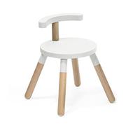 Stokke MuTable Silla, Blanca - Rediseño 2023 - Altura del Asiento Ajustable y Respaldo extraíble - Fabricada en Madera de Haya - para niños de 1,5 a 8 años