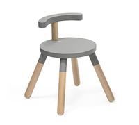 Stokke MuTable Silla, Gris Tormenta - Rediseño 2023 - Altura del Asiento Ajustable y Respaldo extraíble - Fabricada con Madera de Haya - para niños de 1,5 a 8 años