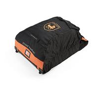 Stokke PramPack, bolsa de viaje- Negro y Naranja - Protege tu Cochecito cuando viajas - Ligera - Se enrolla para guardarlo fácilmente - Se adapta a la mayoría de los Cochecitos en el mercado
