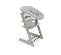 Stokke Tripp Trapp® + Baby Set² + Newborn Set - Verde Glaciar | Solución 3 en 1 (Trona, Baby Set², Newborn Set). El bebé en el centro de la vida familiar desde el primer día.