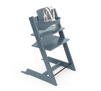 Stokke Tripp Trapp Trona 2, Fjord Blue - Incluye silla + juego de bebé con arnés extraíble para niños de 6 a 36 meses - Ajustable, ergonómica y fácil de limpiar