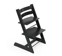 Stokke Tripp Trapp® - Trona Evolutiva de Madera - Negro | La trona evolutiva que crece con el niño. Diseño icónico de haya europea, asiento y reposapiés regulables. Hasta 136 kg.