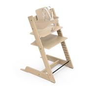 Stokke Tripp Trona Trapp Roble 2, Natural - Incluye Silla + Juego de Bebé con Arnés Extraíble para Niños de 6 a 36 Meses - Ajustable, Ergonómica y Fácil de Limpiar