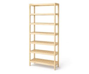Stolarstwo Wochnik S.C. Estantería de madera maciza de pino con 7 estantes, 253 x 60 x 33 cm, de madera de pino sin tratar, para cargas pesadas de hasta 40 kg por estante, para despensa, sótano