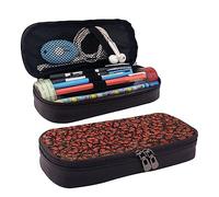 StOlmx Monarch Butterflies - Estuche para lápices de gran capacidad, estuche de cuero duradero con cremallera, Black, Talla única, Maleta