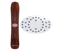 STOMPGRIP Premium Snowboard Stomp Pad | Oval | Old School Collection | Diseño 3D | Transparente