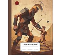 Stone Against the Colossus Notebook | College Ruled Composition Journal | Geometric Biblical Battle Art Cover | Inspirational Student Gift: A dramatic ... clash of scale, motion, and fearless resolve