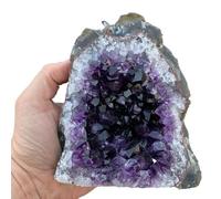 Stone Amethyst Geode Quartz Cluster Crystal (Size:450-500g)
