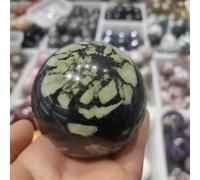 Stone Black Obsidian Chrysanthemum Sphere Large Crystal Ball Stone(5-6cm)