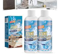 Stone Brighten Crystal-Plating Agent, Stone Crystal Coating & Plating Agent, Marble Stain Remover Cleaner, Marble Polish, Effectively Brightens Ceramic and Stone Coatings for Tile & Furniture (2Pcs)