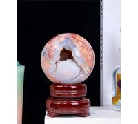 Stone Cherry Agate Crystal Ball Quartz Sphere Crystal Crafts Gemstone Polished Agate Ball Ornament,65~70mm