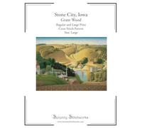 Stone City, Iowa Cross Stitch Pattern - Grant Wood - Large Size Edition: Regular and Large Print Cross Stitch Pattern