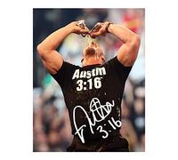 Stone Cold Steve Austin - Fotografía firmada de Lucha Libre de 8x10 Pulgadas, Regalo con autógrafo Firmado preimpreso