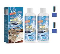 Stone Crystal Plating Agent, 100ml Stonework Polishing and Coating Agent, Stone Nano Crystal-Plating Agent, Stone polishing Compound Paving Stone Cleaner, Ceramic Tile Polish (2 pcs)