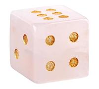 Stone Dice - Tabla de mesa con forma de cubo de lados con puntos dorados | Game Dice 16 mm para Home Bar Party Gathering Coffee Table Family Night, Decorative Game Accessories