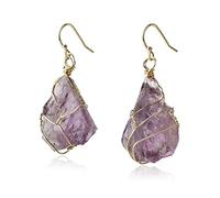 Stone Drop Crystal Wire Wrap Asymmetric for Women Trendy Jewelry Gift High-End Earrings