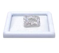 Stone Gems Circonita de circonita original certificada 07.25 Ratti, color blanco puro y forma cuadrada, circonita cúbica, Free Size, Cristal, Gema de circonia