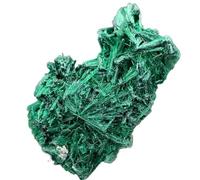 Stone Green Malachite Stone Rough Crystal Clastic Rock Cube Collectible Minerals for Home Decor(200-260g)