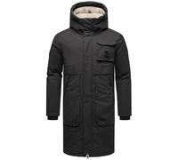 STONE HARBOUR Abrigo largo de invierno para hombre con capucha ajustable Cyriaan XX S-3XL, Negro , S