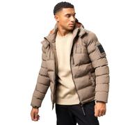 STONE HARBOUR Arvidoo - Chaqueta acolchada de invierno con capucha para hombre (talla S-3XL), Color marrón., L
