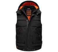 STONE HARBOUR Chaleco 'Egoor' gris / naranja / negro, Talla XXL
