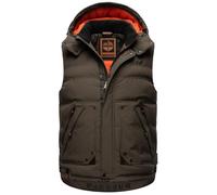 STONE HARBOUR Chaleco 'Egoor' moca / naranja oscuro, Talla M