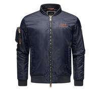 STONE HARBOUR Chaqueta de entretiempo corta para hombre con forro de grosor medio, con práctico bolsillo en la manga, tallas S-3XL, azul marino, XL