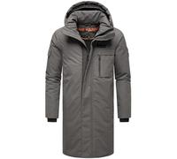 STONE HARBOUR Chaqueta de invierno para hombre (S-3XL) - Capucha extraíble, impermeable, parte con cierre magnético, chaqueta cálida para hombre - B758, antracita, L