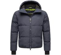 STONE HARBOUR Chaqueta de invierno para hombre (S-3XL) - impermeable, capucha grande, desde el interior con cálido forro polar, chaqueta acolchada para hombre - B756, azul marino, S