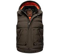 STONE HARBOUR Chaleco 'Egoor' moca / naranja oscuro, Talla XL