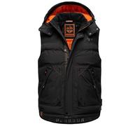 STONE HARBOUR Chaleco 'Egoor' gris / naranja / negro, Talla L