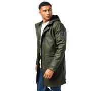 STONE HARBOUR poncho de lluvia cálido, impermeable acolchado con correa de transporte interior y costuras soldadas Verdaan S-3XL, verde oliva, 3XL