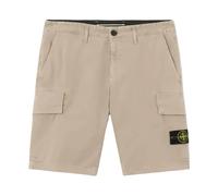 Stone Island- Pantalones Cortos de Sarga Broken Twill Elástica de Algodón- Shorts- Hombre- Beige- W32- Pantalones Cortos de Sarga Broken Twill Elástica de Algodón