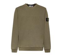 Stone Island - Sudadera de Cuello Redondo de Algodón Cepillado - Sweatshirts & Hoodies - Hombre - Verde - M -