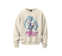 STONE K Licences - Sudadera para mujer anime Hatsune Miku - Corte cómodo, impresión de alta definición francesa, respetuoso con el medio ambiente, talla XS-XL disponible - Varios colores, beige, M