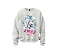 STONE K Licences - Sudadera para mujer anime Hatsune Miku - Corte cómodo, impresión de alta definición francesa, respetuoso con el medio ambiente, talla XS-XL disponible - Varios colores, Heather Gris